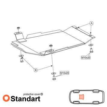 Захист КПП для Audi A4 B5 1994-2001 KOLCHUGA Standart 1.9354.00 фото