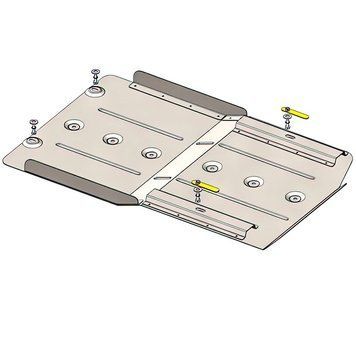 Захист КПП і роздатки для Toyota Land Cruiser Prado J250 2023- KOLCHUGA ZiPoFlex 2.1383.00 фото ##SPECS## Об'єм двигуна: V-2,4i | Примітка: