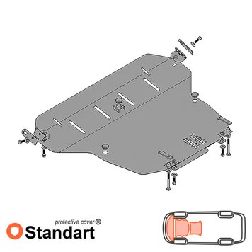 Захист двигуна, КПП і радіатора для Acura TSX 1 2004-2008 KOLCHUGA Standart 1.0034.00 фото