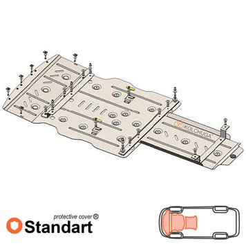 Захист двигуна, КПП і радіатора для BMW 3 F30 2012-2019 KOLCHUGA Standart 1.1097.00 фото