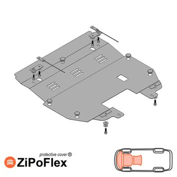 Захист двигуна, КПП і радіатора для Volvo XC90 2003-2014 KOLCHUGA ZiPoFlex 2.0068.00 фото