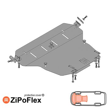 Захист двигуна, КПП і радіатора для Acura TSX 1 2004-2008 KOLCHUGA ZiPoFlex 2.0034.00 фото