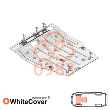 Захист двигуна, КПП і радіатора для Chrysler 200 2010-2014 KOLCHUGA WhiteCover 4.0983.00 фото