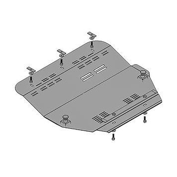 Захист двигуна, КПП, радіатора і редуктора для Citroen С8 2002-2010 KOLCHUGA WhiteCover 4.0033.00 фото ##SPECS## Об'єм двигуна: V-2.0 Hdi 109 FAD | Примітка: МКПП