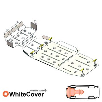 Захист двигуна, КПП, радіатора і роздатки для Kia Sorento I 2002-2009 KOLCHUGA WhiteCover 4.1325.00 фото