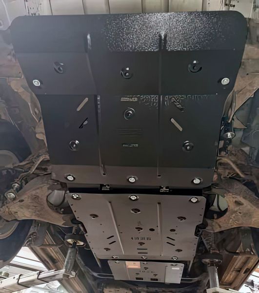 Захист двигуна, КПП, радіатора, роздатки і редуктора для Nissan Navara II D22 1997-2005 KOLCHUGA WhiteCover 4.1326.00 фото ##SPECS## Об'єм двигуна: V-2,5 D | Примітка: МКПП