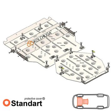 Захист двигуна і КПП для Subaru Legacy 7 BW 2019- KOLCHUGA Standart 1.1167.00 фото