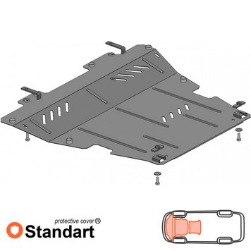 Захист двигуна, КПП і радіатора для Peugeot Partner М49 1996-2004 KOLCHUGA Standart 1.9131.00 фото