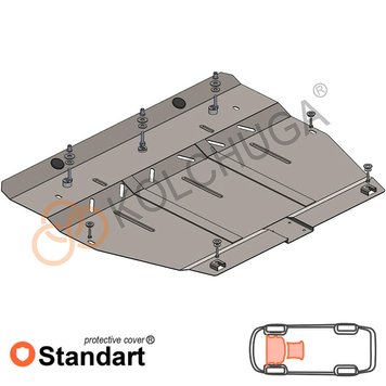Захист двигуна і КПП для Geely Emgrand GT (GC9) 2015- KOLCHUGA Standart 1.0770.00 фото