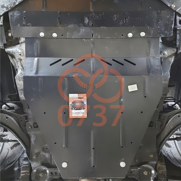 Захист двигуна, КПП і радіатора для Nissan Qashqai J10 / +2 NJ10 2006-2014 KOLCHUGA Standart 1.0737.00 фото ##SPECS## Об'єм двигуна: V-всі | Примітка: