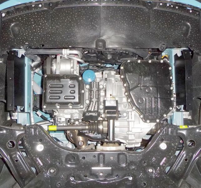 Защита двигателя, КПП и радиатора для Hyundai I-10 2014-2020 KOLCHUGA Standart 1.0557.00 фото ##SPECS## Объем двигателя: V-все | Примечание: