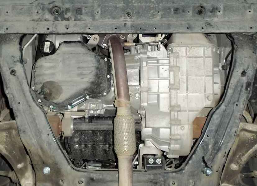 Защита двигателя и КПП для Geely Emgrand GT (GC9) 2015- KOLCHUGA Standart 1.0770.00 фото ##SPECS## Объем двигателя: V-все | Примечание: АКПП