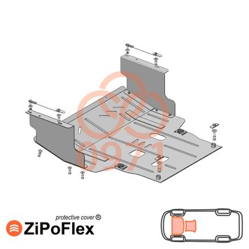 Захист двигуна і КПП для Faw B30 2015- KOLCHUGA ZiPoFlex 2.0971.00 фото