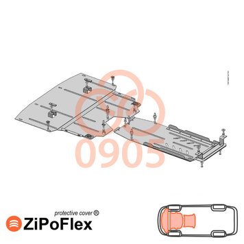 Захист двигуна, КПП і радіатора для Lexus IS 250 (XE3) 2013-2020 KOLCHUGA ZiPoFlex 2.0905.00 фото