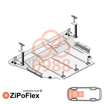 Захист двигуна, КПП і радіатора для Seat Tarraco 2018- KOLCHUGA ZiPoFlex 2.0988.00 фото