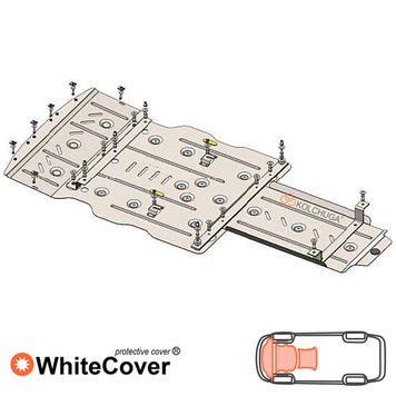 Захист двигуна, КПП і радіатора для BMW 3 F30 2012-2019 KOLCHUGA WhiteCover 4.1097.00 фото