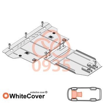 Захист двигуна і КПП для Mercedes-Benz Vito D W447 2014-2019 KOLCHUGA WhiteCover 4.0935.00 фото