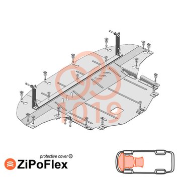 Захист двигуна, КПП і радіатора для Kia XCeed 2019- KOLCHUGA ZiPoFlex 2.1019.00 фото
