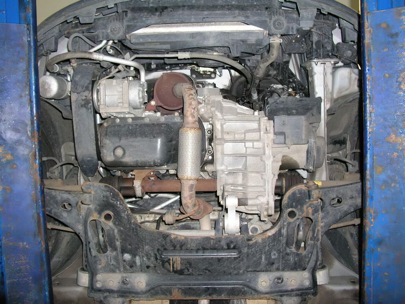 Защита двигателя, КПП и радиатора для Ford Fiesta VI 2001-2008 KOLCHUGA WhiteCover 4.0290.00 фото ##SPECS## Объем двигателя: V-1,4D | Примечание: