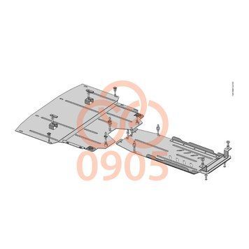 Захист двигуна, КПП і радіатора для Lexus IS 250 (XE3) 2013-2020 KOLCHUGA WhiteCover 4.0905.00 фото ##SPECS## Об'єм двигуна: V-2,5і | Примітка: АКПП / тільки задній привід / окрім Lexus IS 250 С