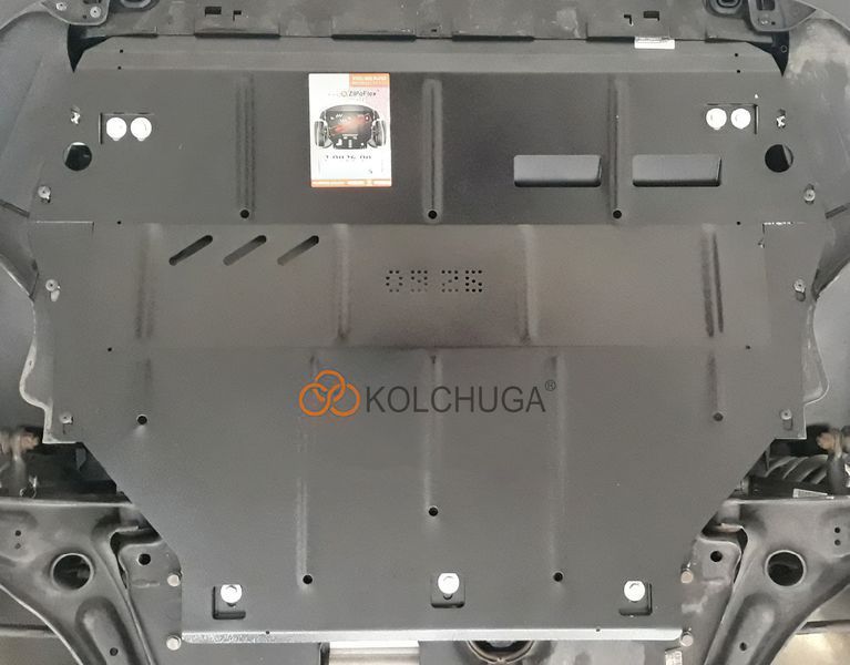Захист двигуна і КПП для Volkswagen Caddy IV 2015-2020 KOLCHUGA WhiteCover 4.0926.00 фото ##SPECS## Об'єм двигуна: V-1,6і,V-2,0TDI | Примітка: МКПП / euro6, включно з WeBasto