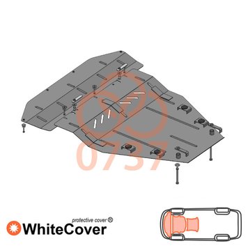 Захист двигуна, КПП і радіатора для Nissan Qashqai J10 / +2 NJ10 2006-2014 KOLCHUGA WhiteCover 4.0737.00 фото