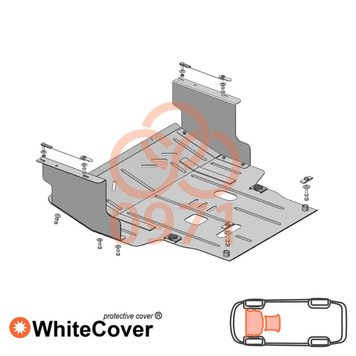 Захист двигуна і КПП для Faw B30 2015- KOLCHUGA WhiteCover 4.0971.00 фото