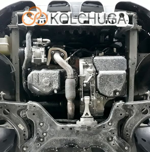 Захист двигуна і КПП для Faw B30 2015- KOLCHUGA WhiteCover 4.0971.00 фото ##SPECS## Об'єм двигуна: V- 1,6i | Примітка: АКПП