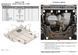 Захист двигуна і КПП для Nissan NV200 2009-2020 KOLCHUGA ALuOX 3.1086.00 фото 6 ##SPECS## Об'єм двигуна: V-2,0i | Примітка: АКПП / збірка USA
