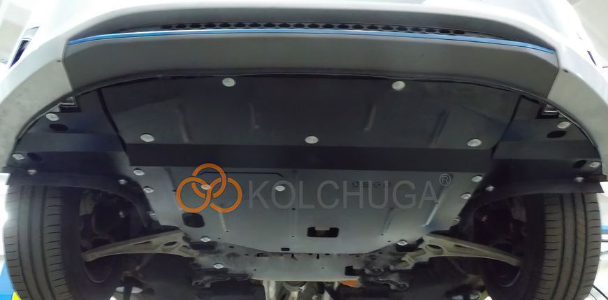 Захист двигуна, КПП і радіатора для Hyundai Ioniq Hybrid 2016-2021 KOLCHUGA ZiPoFlex 2.0800.00 фото ##SPECS## Об'єм двигуна: V- 1,6i | Примітка: АКПП