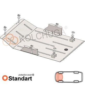 Захист двигуна і радіатора для Opel Omega B 1994-2003 KOLCHUGA Standart 1.0836.00 фото