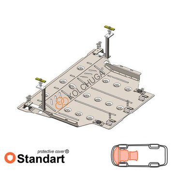 Захист двигуна, КПП і радіатора для Skoda Octavia III A7 WeBasto 2013-2020 KOLCHUGA Standart 1.1193.00 фото