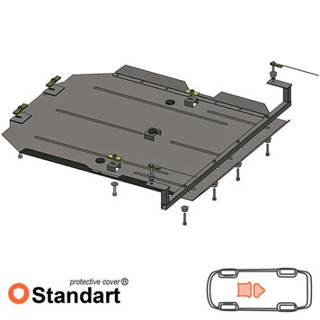 Захист КПП і роздатки для Toyota Land Cruiser Prado 120 2002-2009 KOLCHUGA Standart 1.0610.00 фото