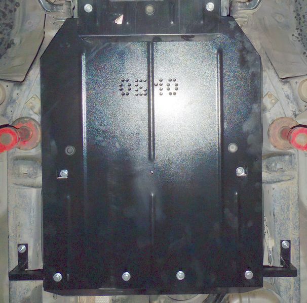 Захист КПП і роздатки для Toyota Land Cruiser Prado 120 2002-2009 KOLCHUGA Standart 1.0610.00 фото ##SPECS## Об'єм двигуна: V-4.0 V6 | Примітка: захищає тільки КПП та РКПП