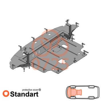Захист двигуна, КПП і радіатора для Hyundai Creta / IX25 / Cantus 2014-2020 KOLCHUGA Standart 1.0725.00 фото