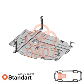 Захист двигуна і КПП для Mitsubishi Outlander II / XL 2006-2012 KOLCHUGA Standart 1.0807.00 фото