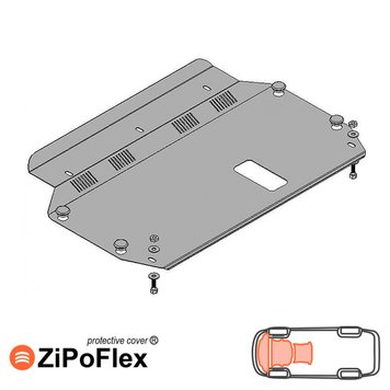 Захист двигуна, КПП і радіатора для Kia Rio 2 2005-2011 KOLCHUGA ZiPoFlex 2.0061.00 фото