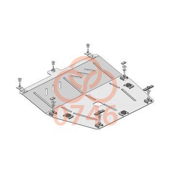 Захист двигуна і КПП для Renault Captur I 2013-2020 KOLCHUGA WhiteCover 4.0746.00 фото ##SPECS## Об'єм двигуна: V-всі | Примітка: окрім Російської збірки