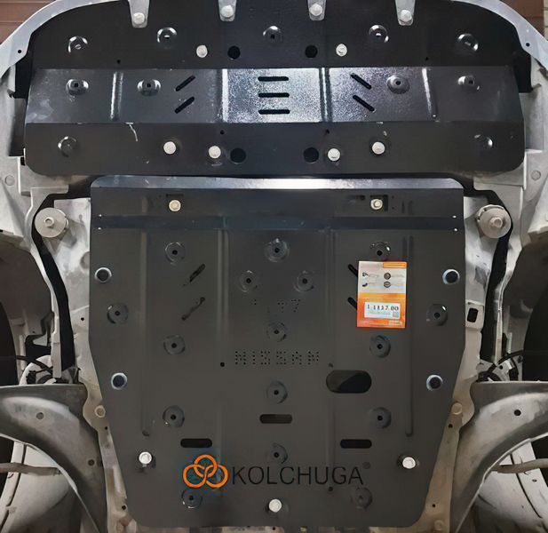 Защита двигателя и КПП для Nissan e-NV200 2012-2020 KOLCHUGA Standart 1.1117.00 фото ##SPECS## Объем двигателя: V- | Примечание: