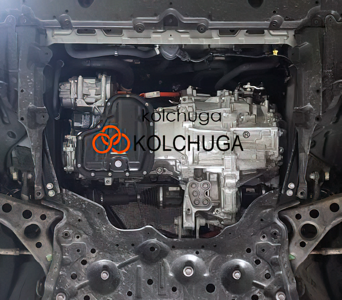 Захист двигуна і КПП для Toyota Corolla Cross 2021- KOLCHUGA WhiteCover 4.1262.00 фото ##SPECS## Об'єм двигуна: V-2.0Hybrid | Примітка: e-CVT