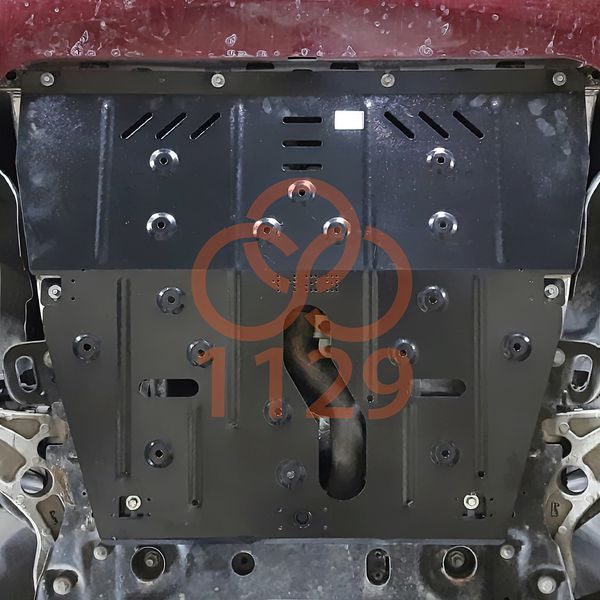 Защита двигателя и КПП для Jeep Cherokee KL 2013-2019 KOLCHUGA Standart 1.1129.00 фото ##SPECS## Объем двигателя: V-3,2i | Примечание: АКПП / кроме Trailhawk