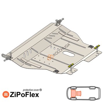 Захист двигуна і КПП для Ravon Nexia R3 2015- KOLCHUGA ZiPoFlex 2.0946.00 фото