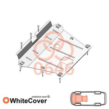 Захист двигуна, КПП і радіатора для Dacia Duster 2009-2018- KOLCHUGA WhiteCover 4.0646.00 фото