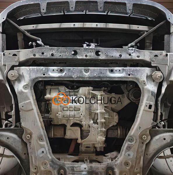 Защита двигателя и КПП для Nissan e-NV200 2012-2020 KOLCHUGA WhiteCover 4.1117.00 фото ##SPECS## Объем двигателя: V- | Примечание: