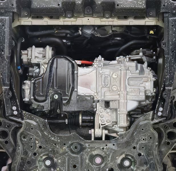 Защита двигателя и КПП для Toyota C-HR 2024- KOLCHUGA ZiPoFlex 2.1315.00 фото ##SPECS## Объем двигателя: V-1,8i HYBRID | Примечание: АКПП