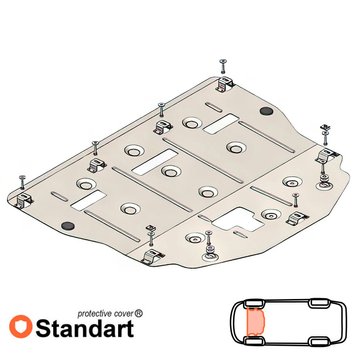 Захист переднього двигуна для Kia Niro EV 2021- KOLCHUGA Standart 1.1295.00 фото