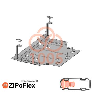Захист двигуна і КПП для Skoda Scala 2019- KOLCHUGA ZiPoFlex 2.1005.00 фото