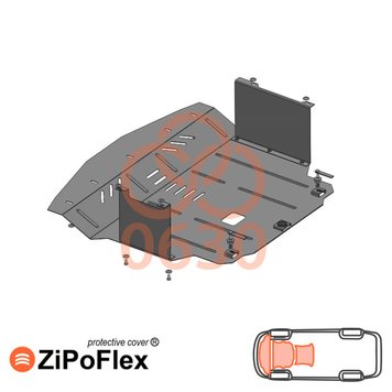 Захист двигуна, КПП і радіатора для Hyundai Accent IV 2010-2018- KOLCHUGA ZiPoFlex 2.0630.00 фото