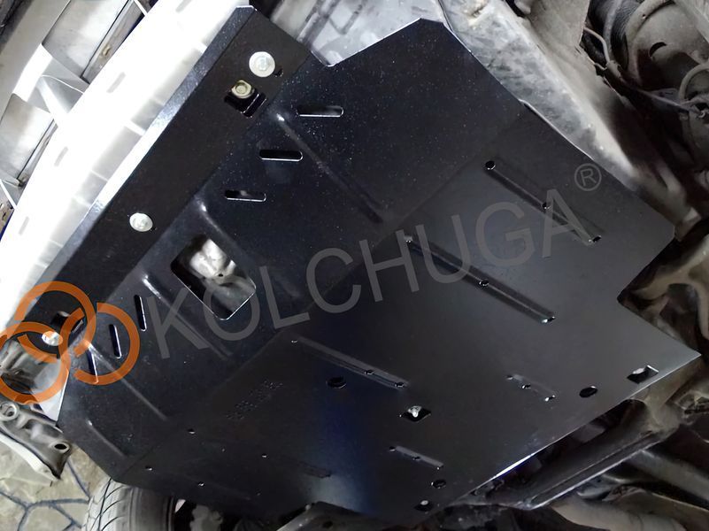 Защита двигателя, КПП и радиатора для Nissan X-Trail T30 2001-2007 KOLCHUGA WhiteCover 4.0826.00 фото ##SPECS## Объем двигателя: V-все | Примечание: