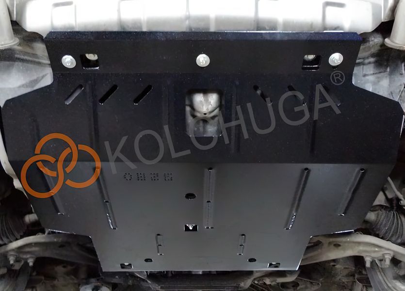 Защита двигателя, КПП и радиатора для Nissan X-Trail T30 2001-2007 KOLCHUGA WhiteCover 4.0826.00 фото ##SPECS## Объем двигателя: V-все | Примечание: